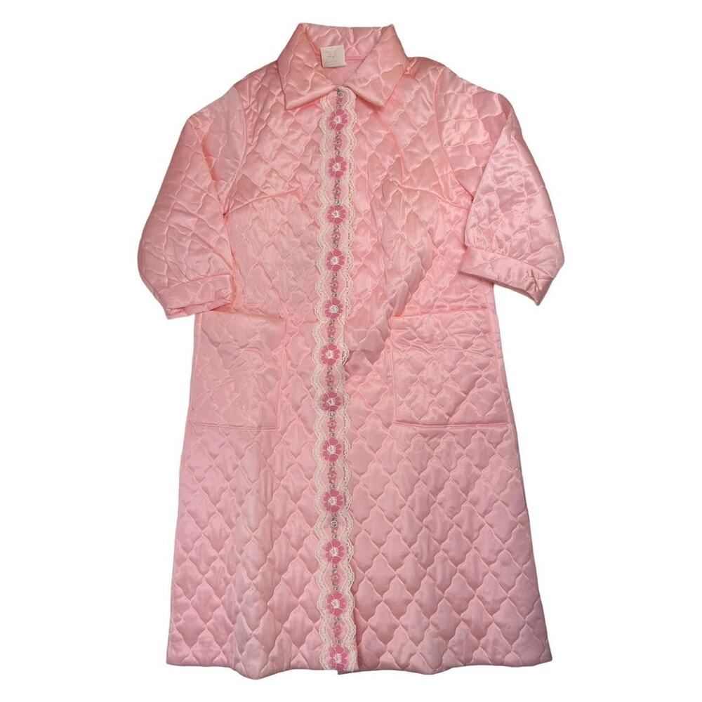 Vintage house coat coquette quilted nightgown NWT sz 10